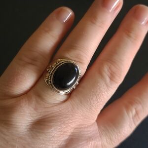 Onyx Sterling boho Style Ring